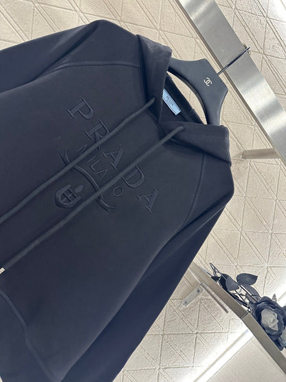 25fw new hooded letter sweatshirt with trousers suit