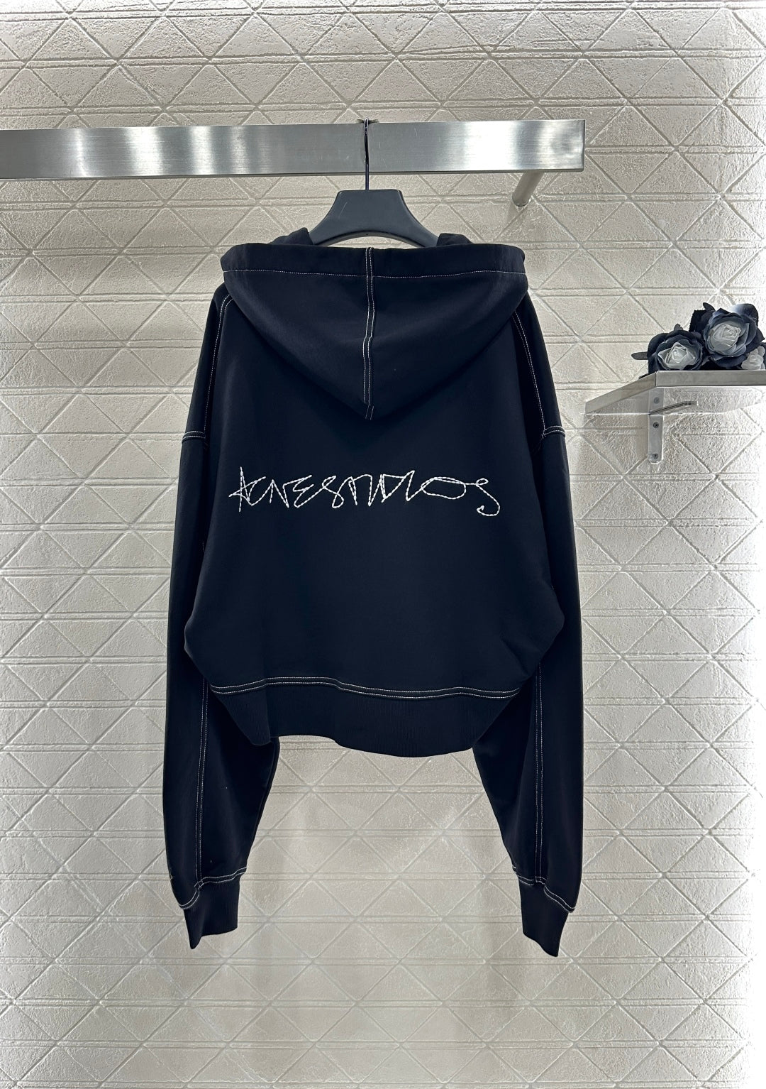 25fw new fleece hooded zippered jacket