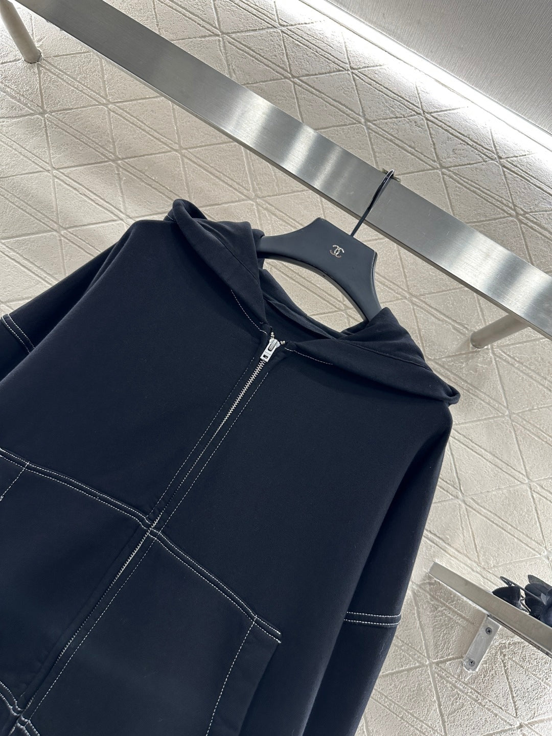 25fw new fleece hooded zippered jacket