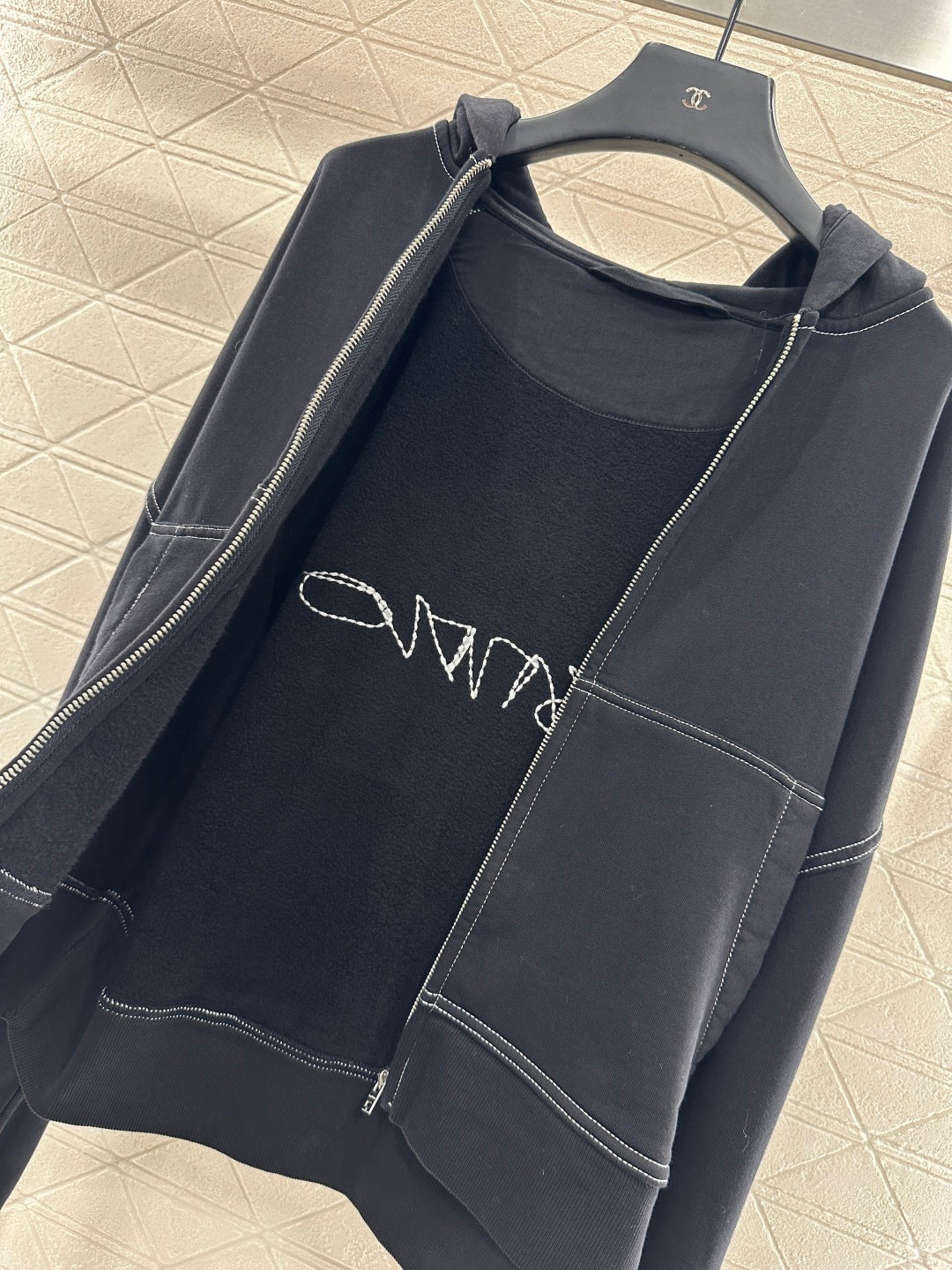 25fw new fleece hooded zippered jacket