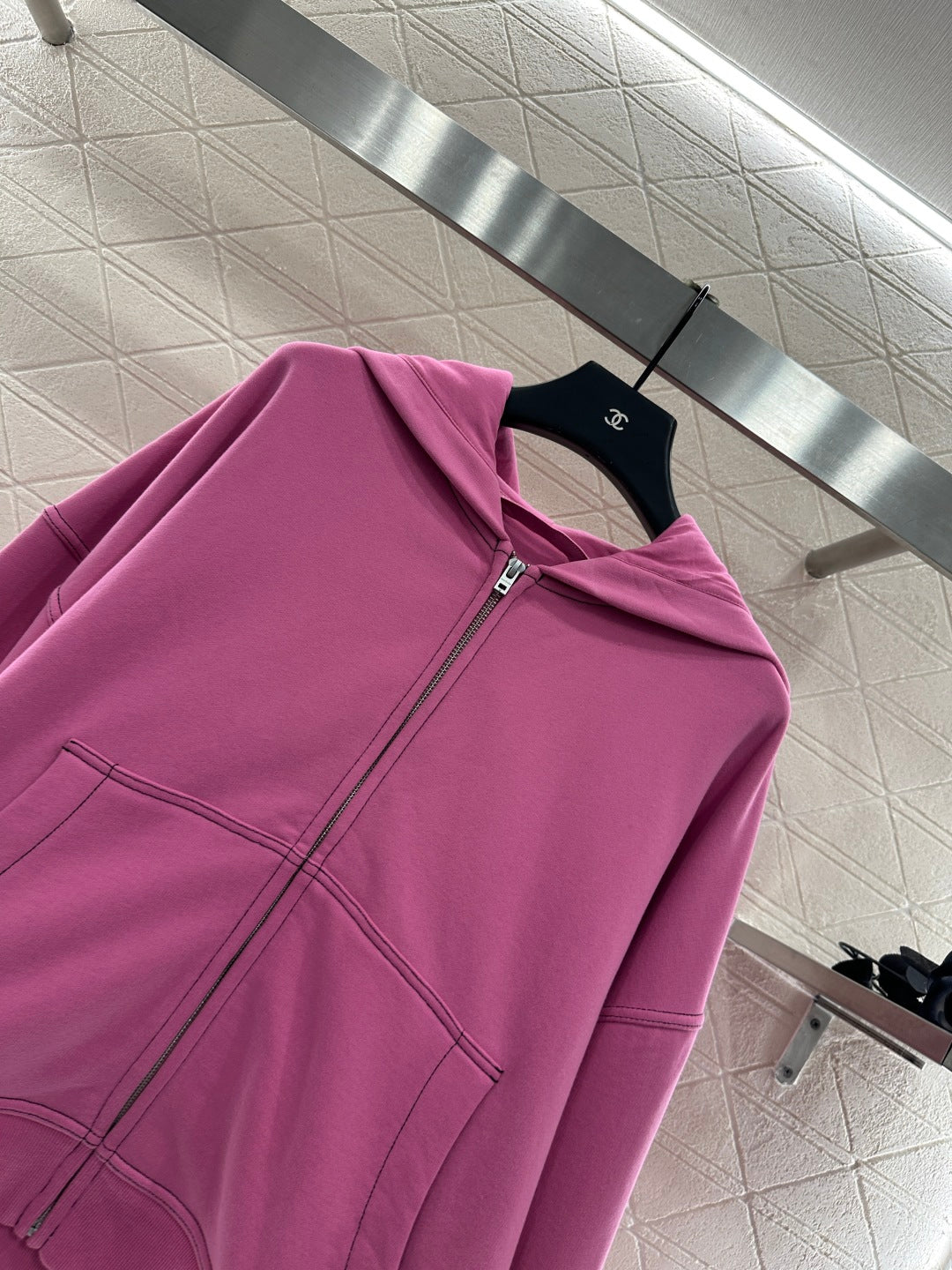 25fw new fleece hooded zippered jacket