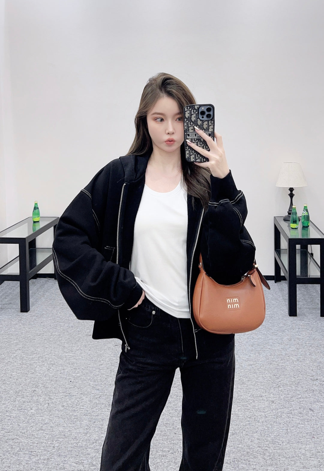 25fw new fleece hooded zippered jacket