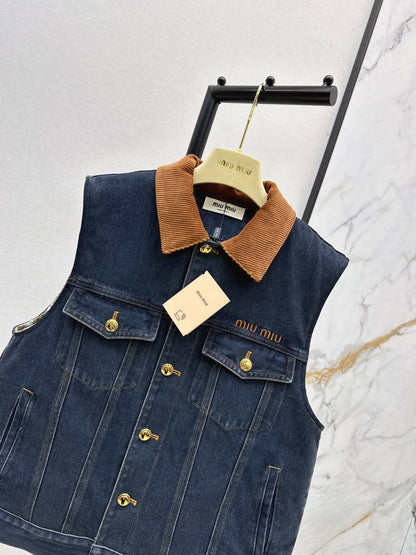 25fw denim vest jacket