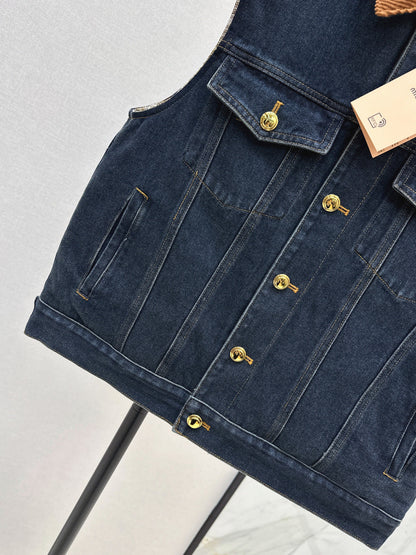 25fw denim vest jacket