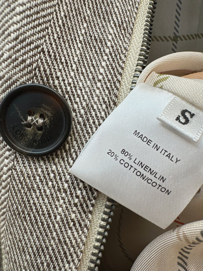 25fw new linen blend stand collar jacket