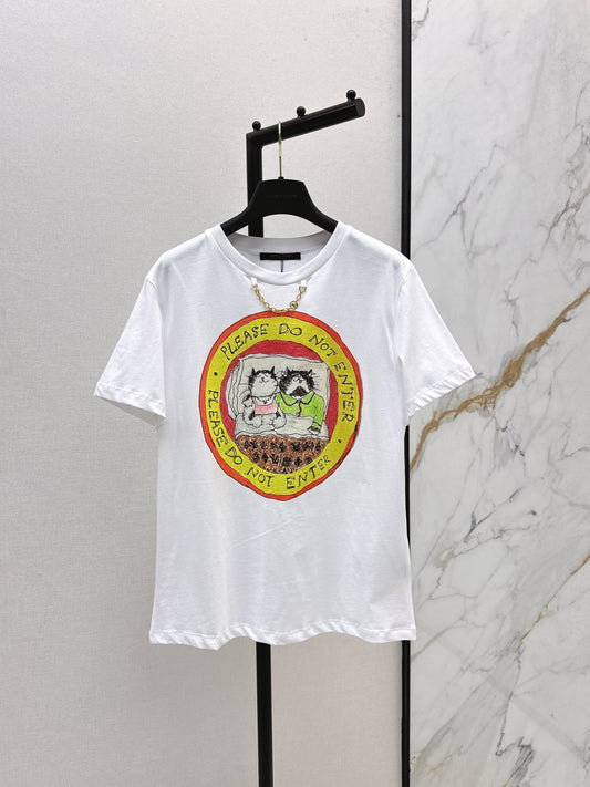 25fw new logo print short-sleeved T-shirt