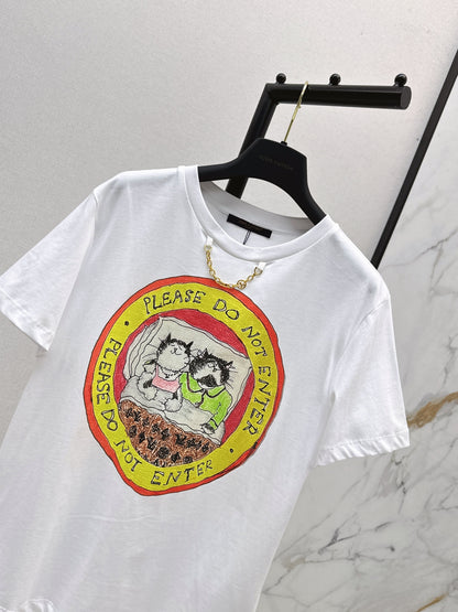 25fw new logo print short-sleeved T-shirt