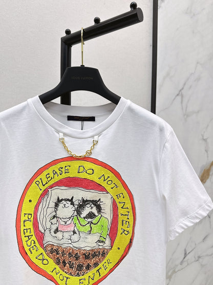 25fw new logo print short-sleeved T-shirt