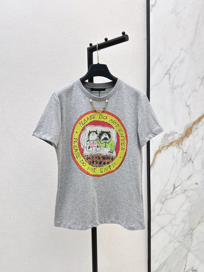 25fw new logo print short-sleeved T-shirt