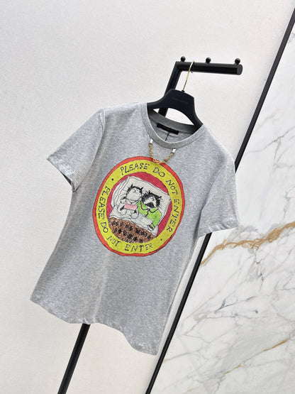 25fw new logo print short-sleeved T-shirt