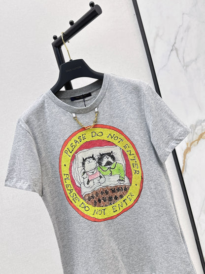 25fw new logo print short-sleeved T-shirt