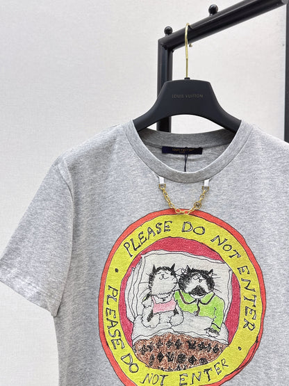 25fw new logo print short-sleeved T-shirt