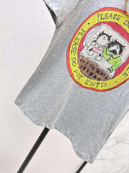 25fw new logo print short-sleeved T-shirt