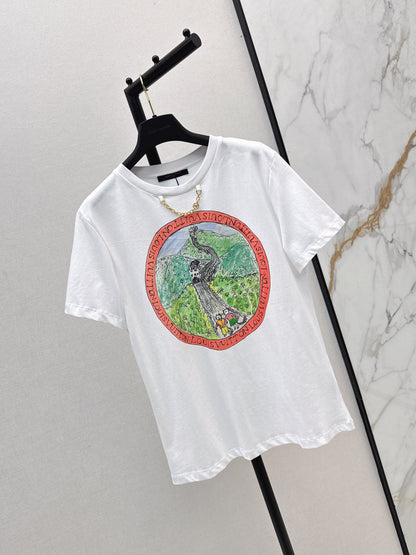 25fw new logo print short-sleeved T-shirt