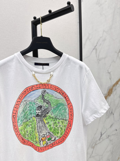 25fw new logo print short-sleeved T-shirt