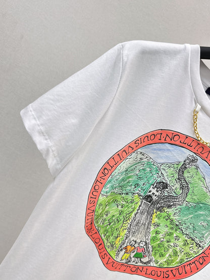 25fw new logo print short-sleeved T-shirt