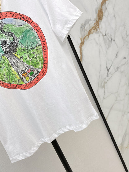 25fw new logo print short-sleeved T-shirt