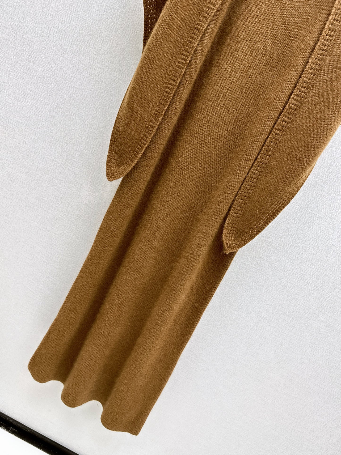 25fw new round neck wool dress with matching shawl