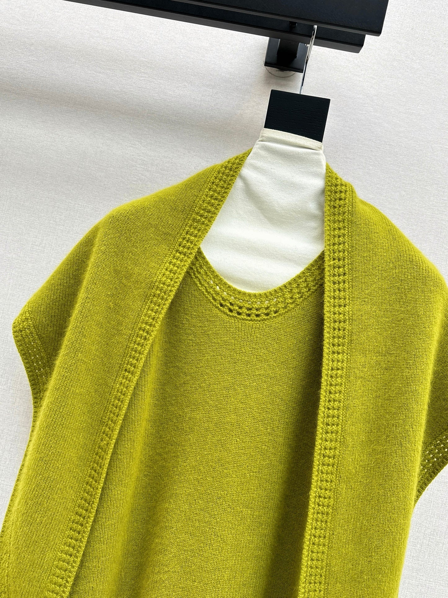 25fw new round neck wool dress with matching shawl