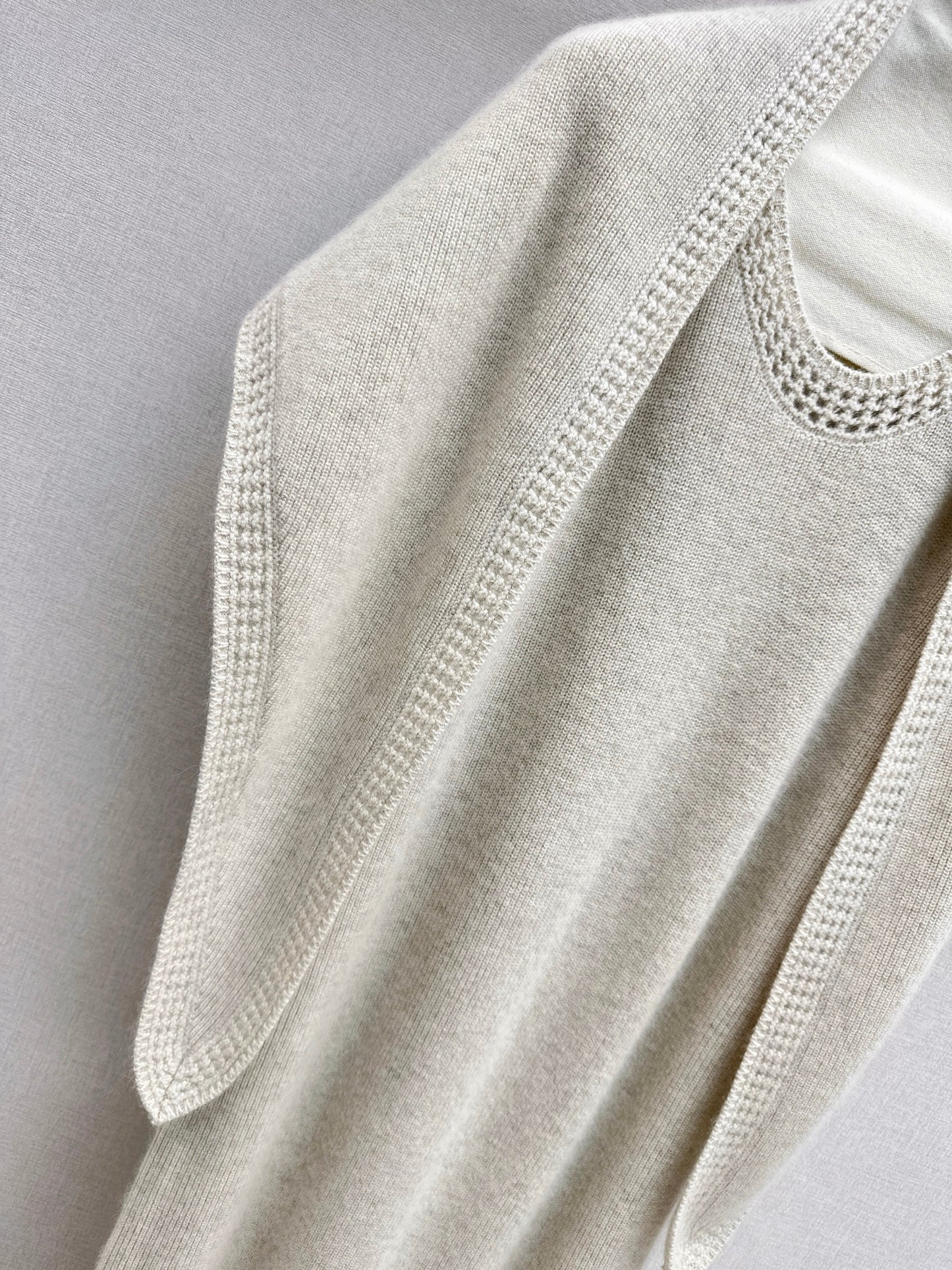 25fw new round neck wool dress with matching shawl