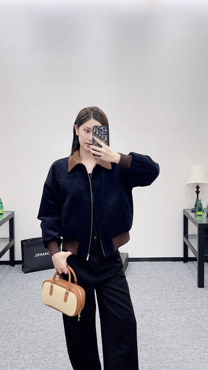 25 Corduroy collar, cashmere cotton jacket