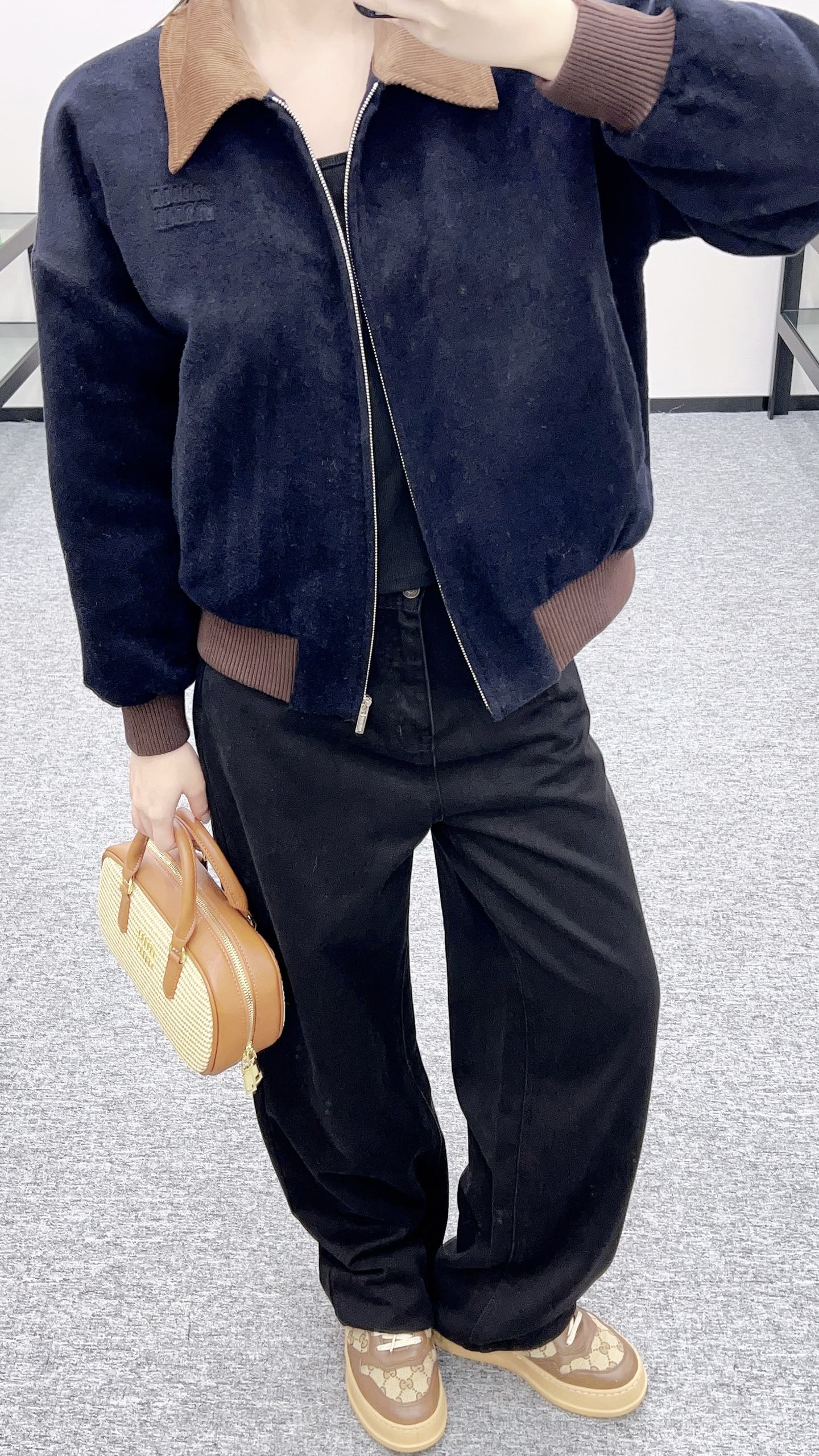 25 Corduroy collar, cashmere cotton jacket