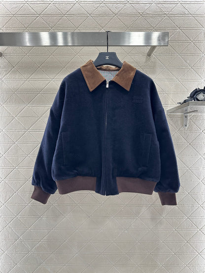 25 Corduroy collar, cashmere cotton jacket