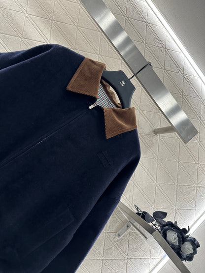 25 Corduroy collar, cashmere cotton jacket