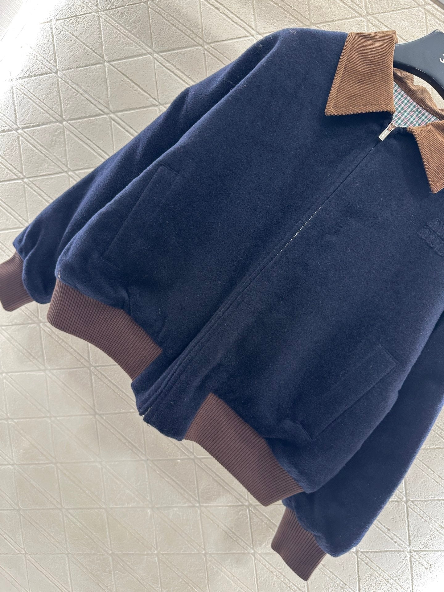 25 Corduroy collar, cashmere cotton jacket