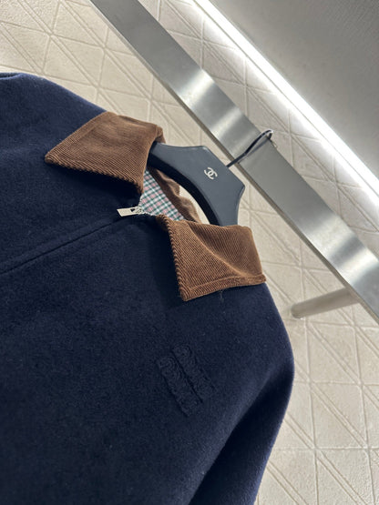 25 Corduroy collar, cashmere cotton jacket