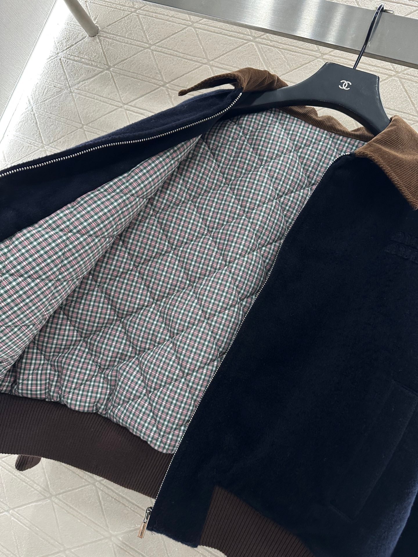 25 Corduroy collar, cashmere cotton jacket