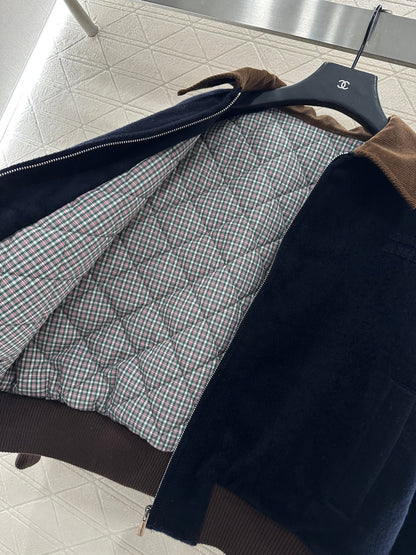 25 Corduroy collar, cashmere cotton jacket