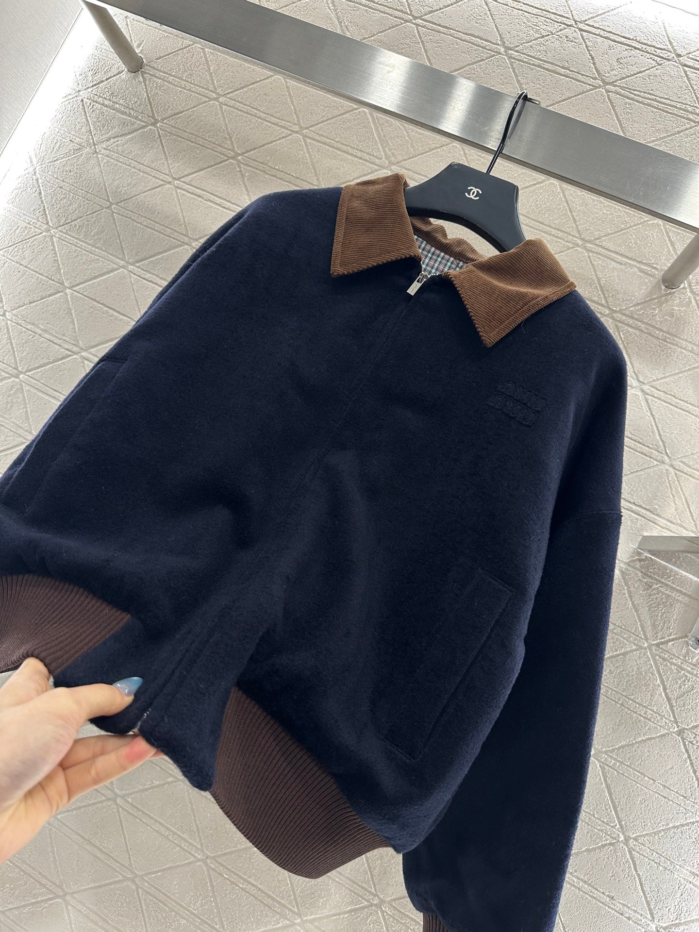 25 Corduroy collar, cashmere cotton jacket