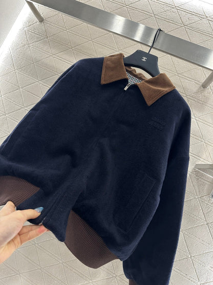 25 Corduroy collar, cashmere cotton jacket