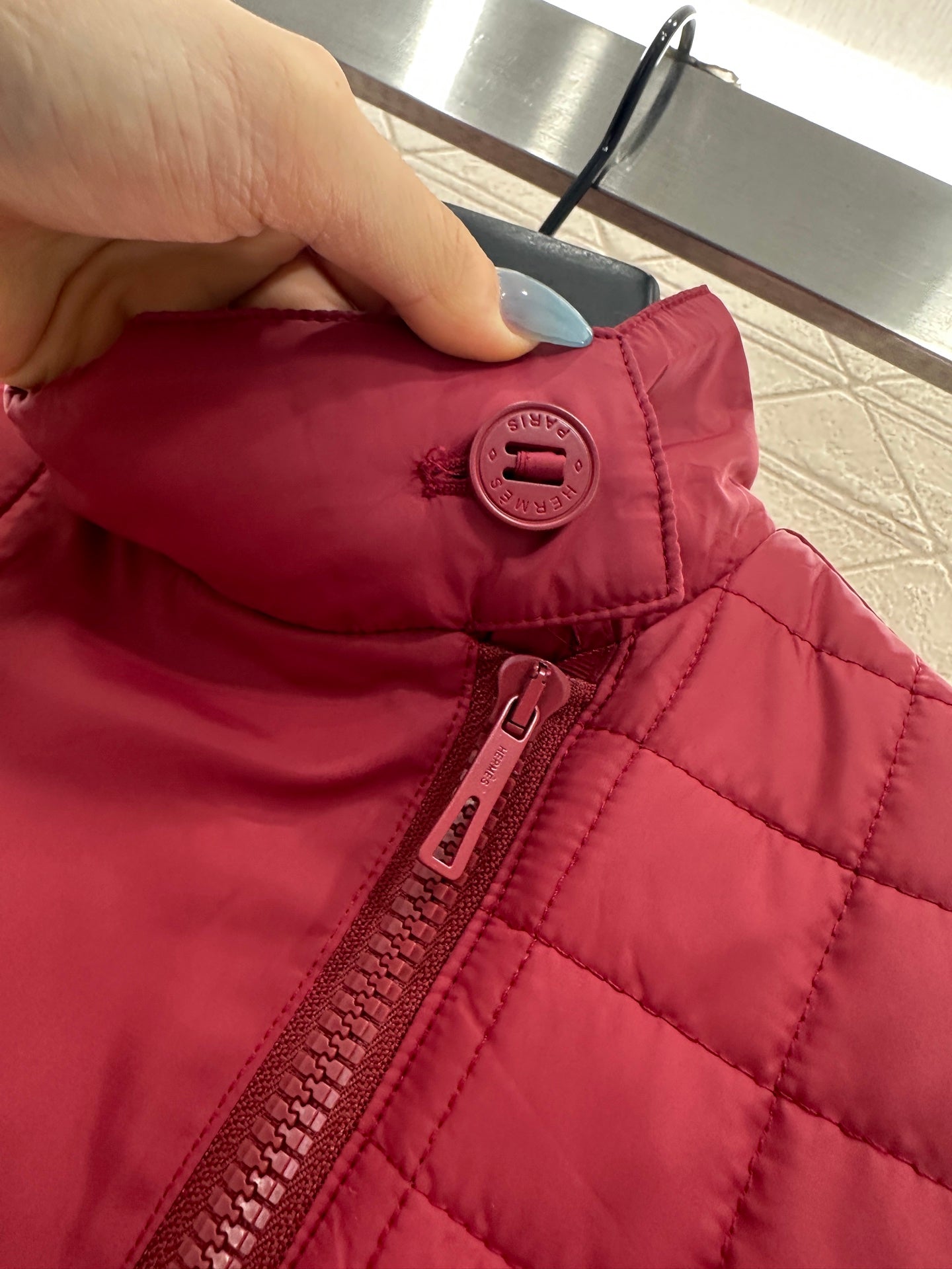 25 Stand up collar zipper medium length nylon cotton jacket