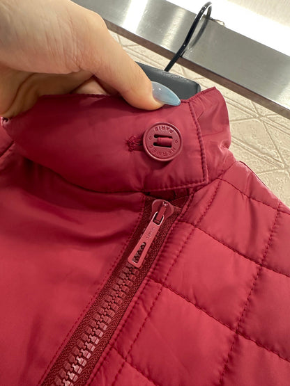 25 Stand up collar zipper medium length nylon cotton jacket