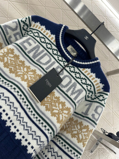 25 Hook flower round neck pullover sweater