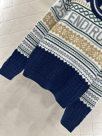 25 Hook flower round neck pullover sweater