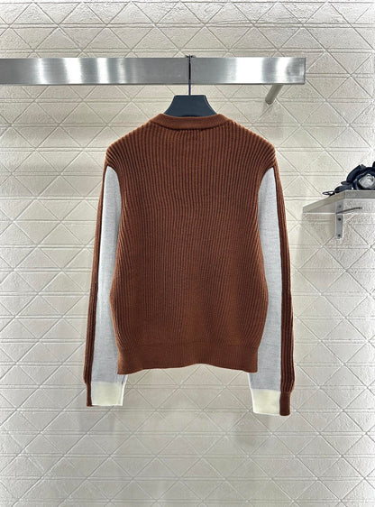 25 Squirrel jacquard knitted pullover sweater