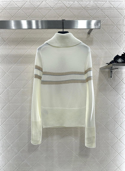 25 Collar Knitted Cashmere Sweater