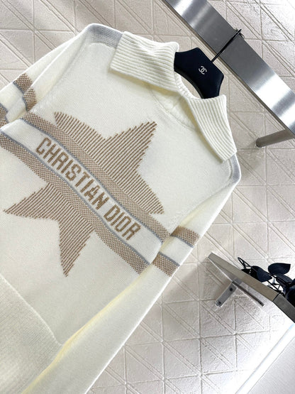 25 Collar Knitted Cashmere Sweater