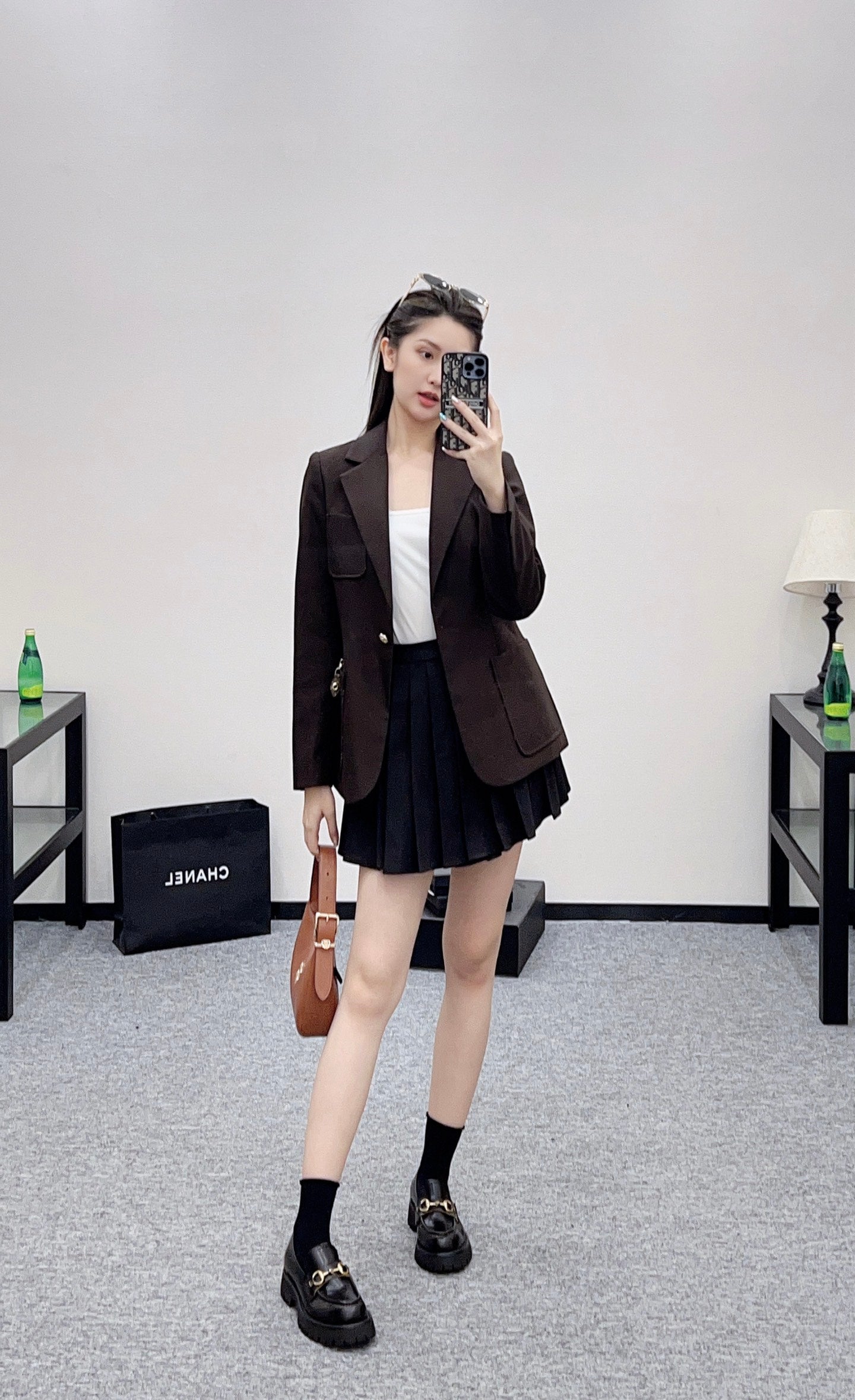 25 lapel zipper pocket blazer