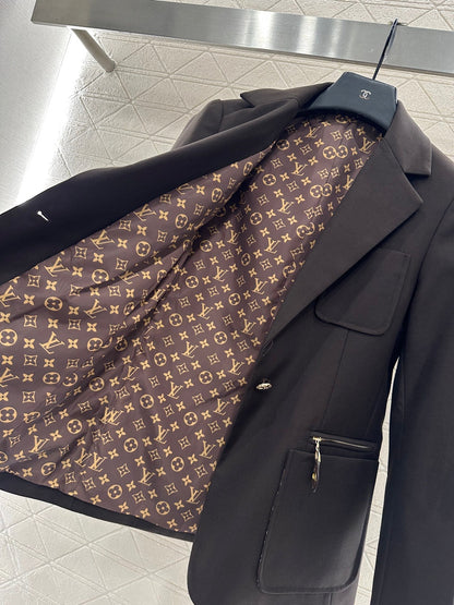 25 lapel zipper pocket blazer