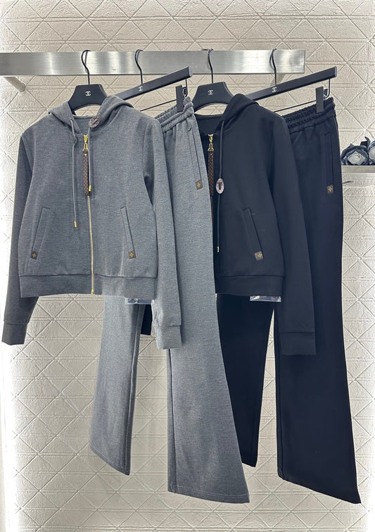 25 Hooded Jacket and Pants Pure Cotton Suit