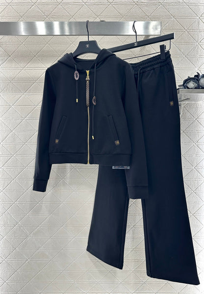 25 Hooded Jacket and Pants Pure Cotton Suit