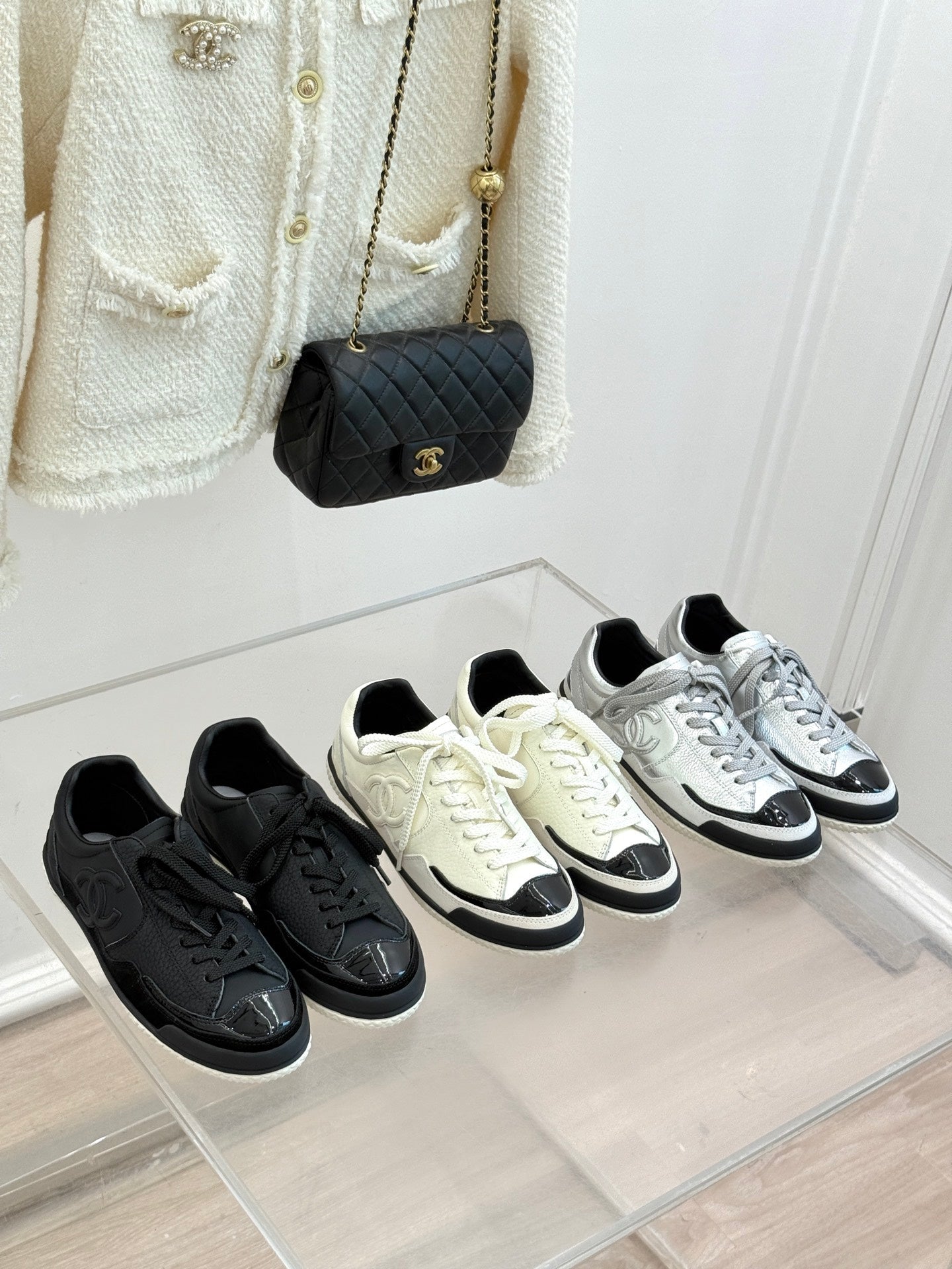 25K new casual board shoes and sports shoes(WHITE/SILVER/BLACK)