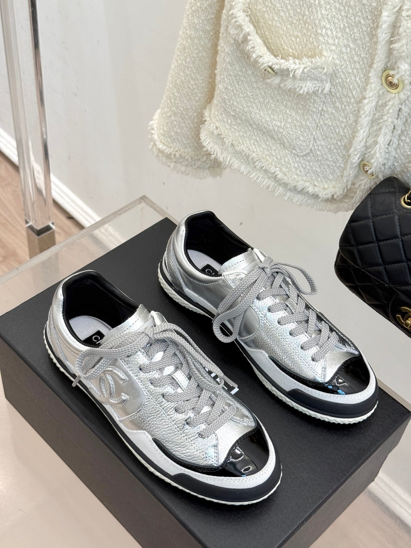 25K new casual board shoes and sports shoes(WHITE/SILVER/BLACK)