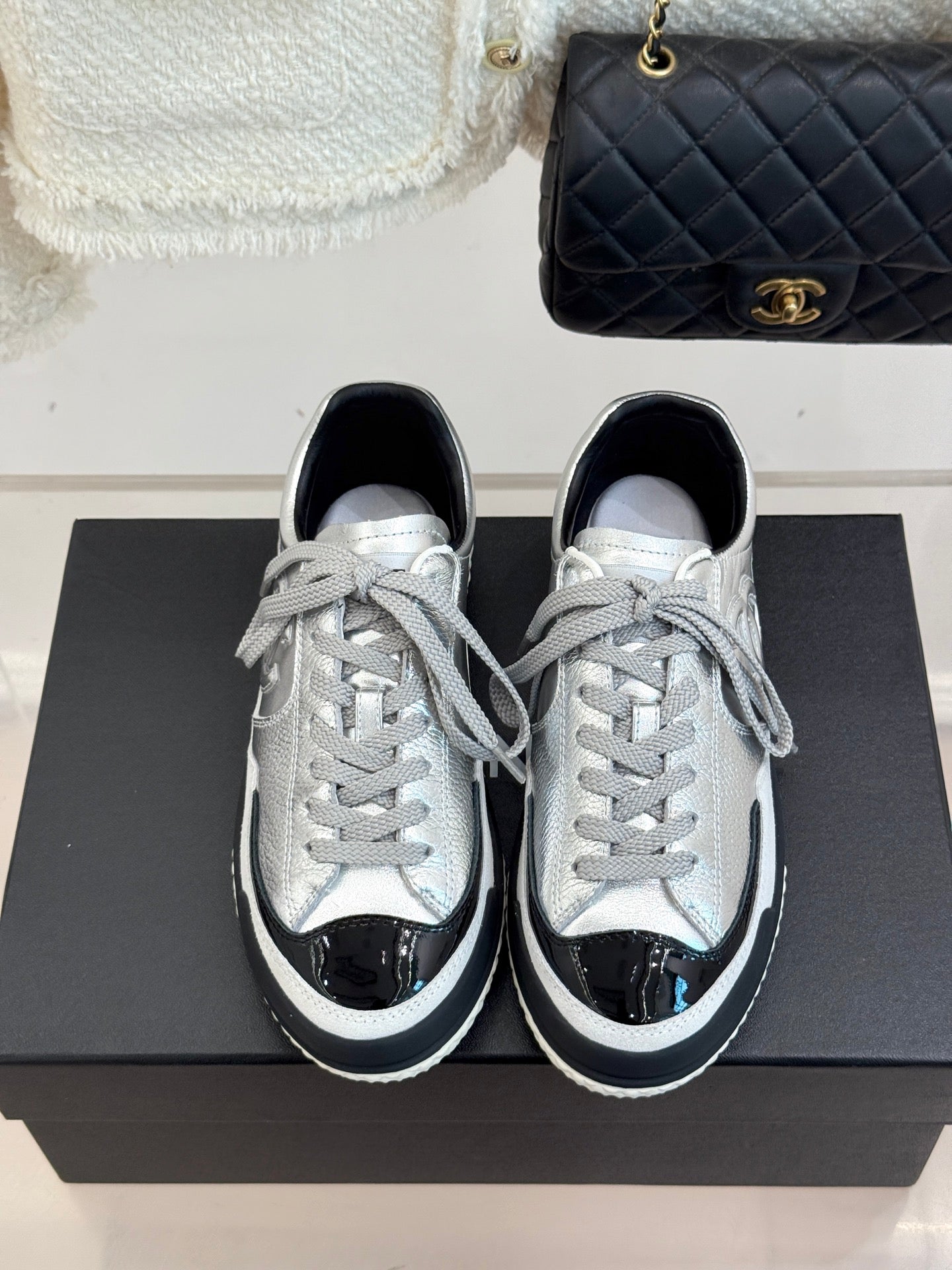 25K new casual board shoes and sports shoes(WHITE/SILVER/BLACK)