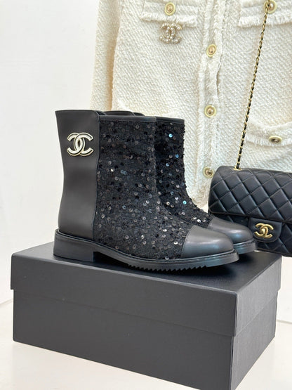 25K Sequined short boots