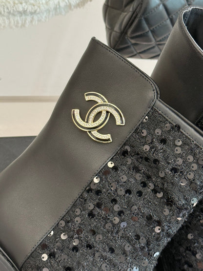 25K Sequined short boots